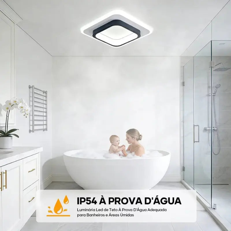 Luminária de Teto LED Moderna Plafon 3 Tons de Luz para Sala e Quarto