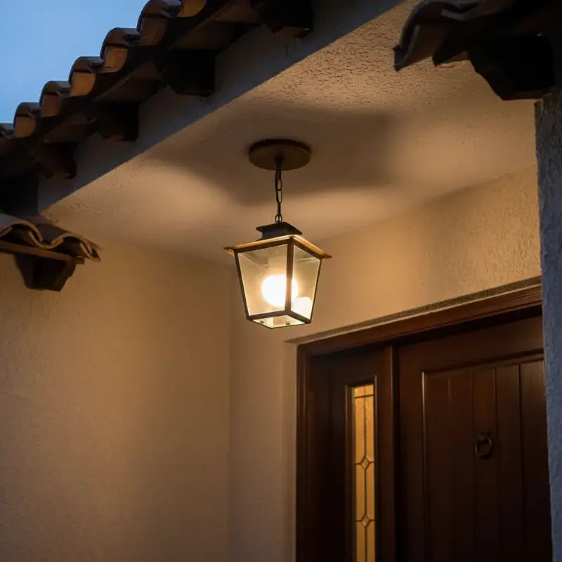 Luminária de Teto Pendente Externa Estilo Colonial