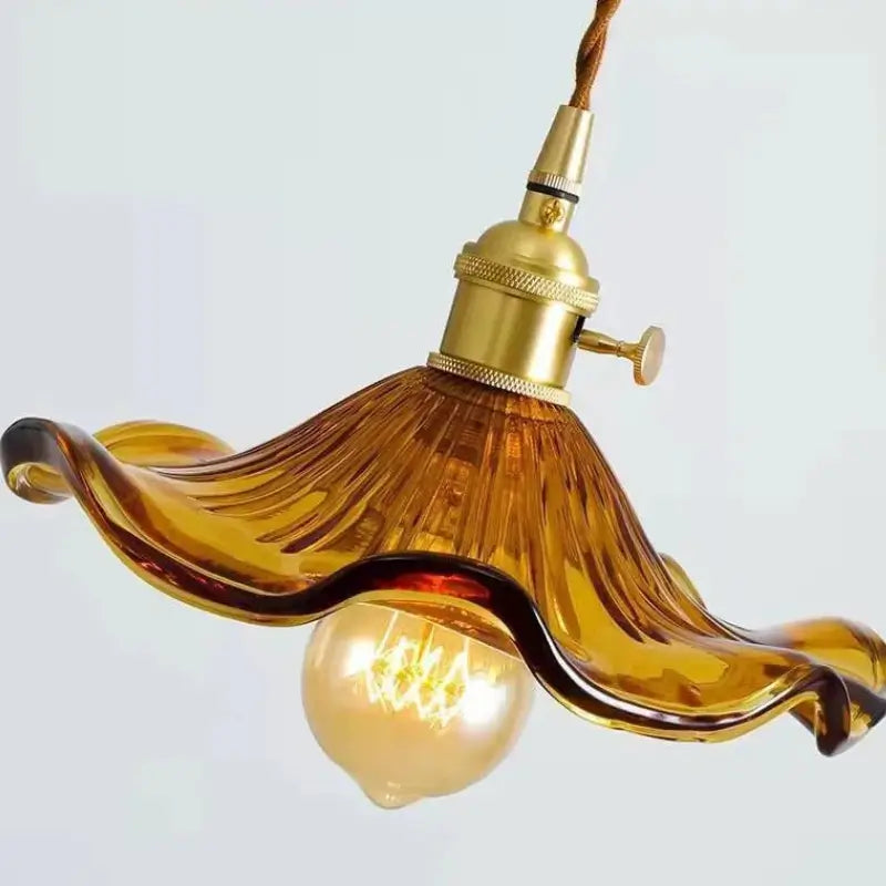 Luminária de teto Pendente LED Nórdica em Vidro Colorido