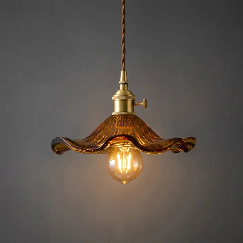 Luminária de teto Pendente LED Nórdica em Vidro Colorido