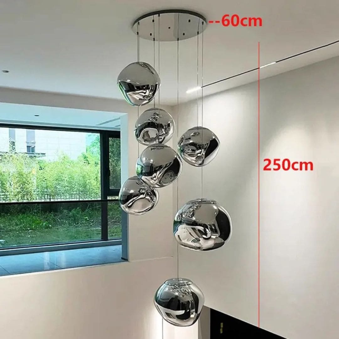 Lustre Pendente Moderno Luxuoso Lava Macaron Nórdico Conjunto Completo Cabo Ajustável 250cm