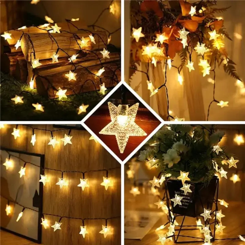 Pisca Pisca Estrela LED 20 Luzes 4 Metros para Decoração de Natal