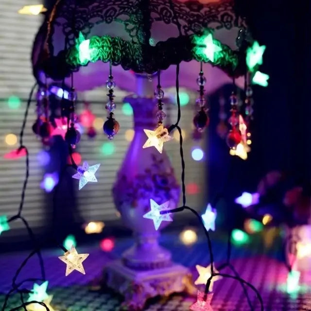 Pisca Pisca Estrela LED 20 Luzes 4 Metros para Decoração de Natal
