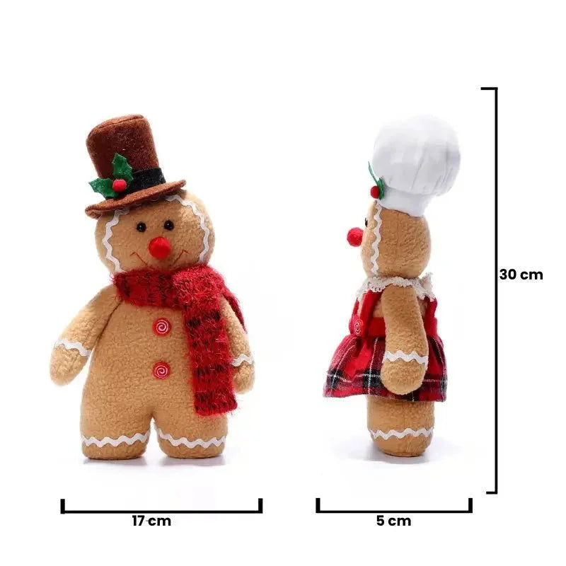 Boneco de Pelúcia Biscoito Natalino para Decoração Festiva Infantil Lavielle