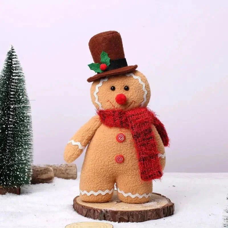 Boneco de Pelúcia Biscoito Natalino para Decoração Festiva Infantil Lavielle