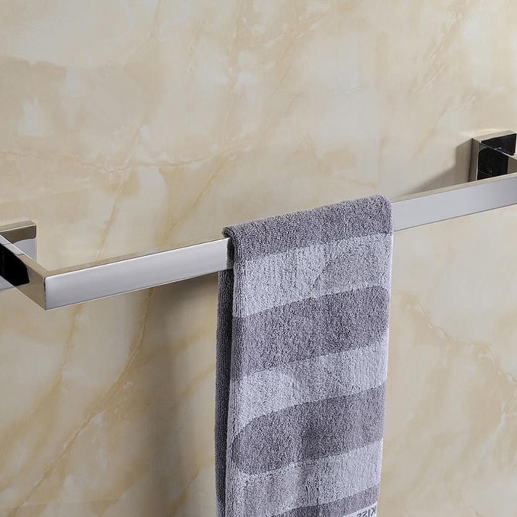 Porta Toalha De Banheiro Inox Quadrado Suporte Toalheiro 40/60cm