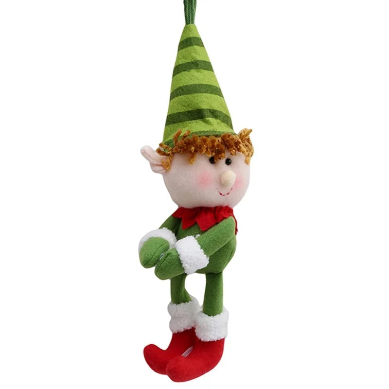 Capa para Garrafa de Vinho Natalina com Papai Noel e Boneco de Neve Lavielle