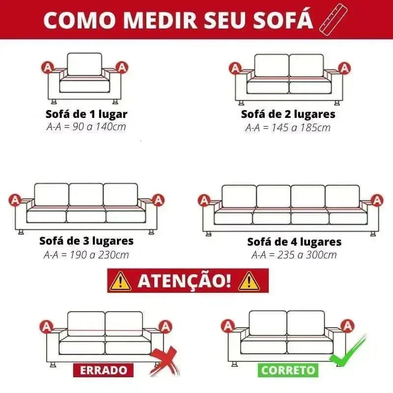 Capa para Sofá Algodão e Linho Antiderrapante Espessura Extra Bege Lavielle