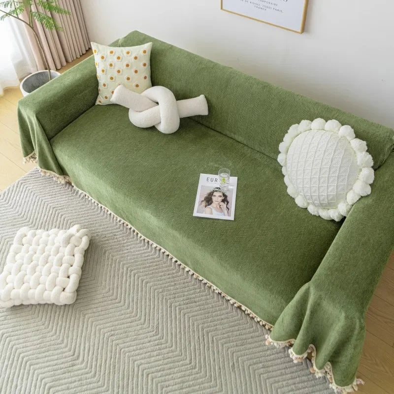 Capa para Sofá Cinza Escuro Chenille Chevron Universal com Cobertura Total Lavielle