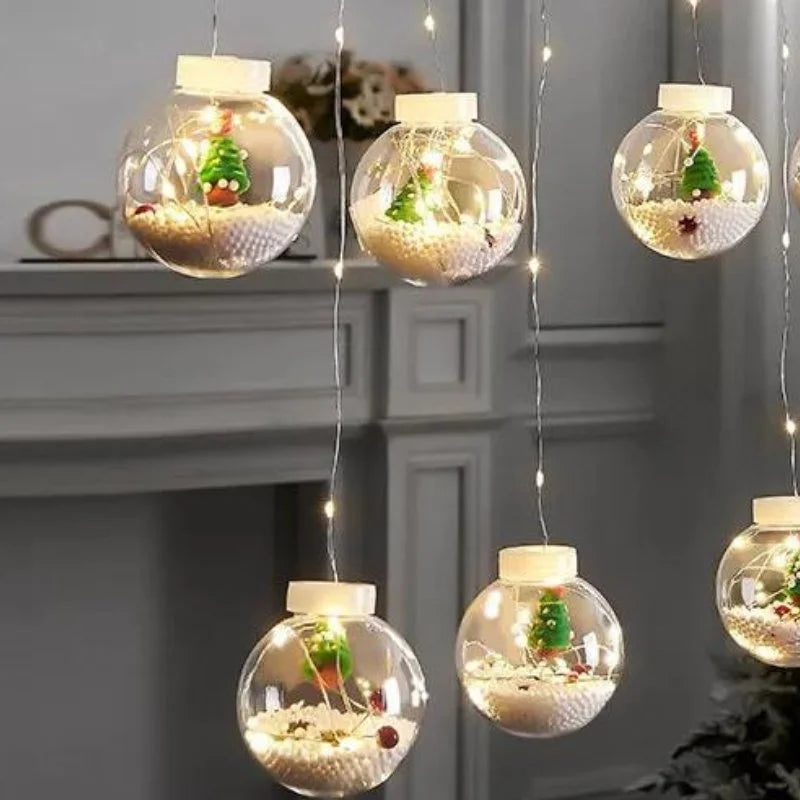 Cordão de Luzes Led Decorativas para Natal com Bolinhas Festivas Lavielle