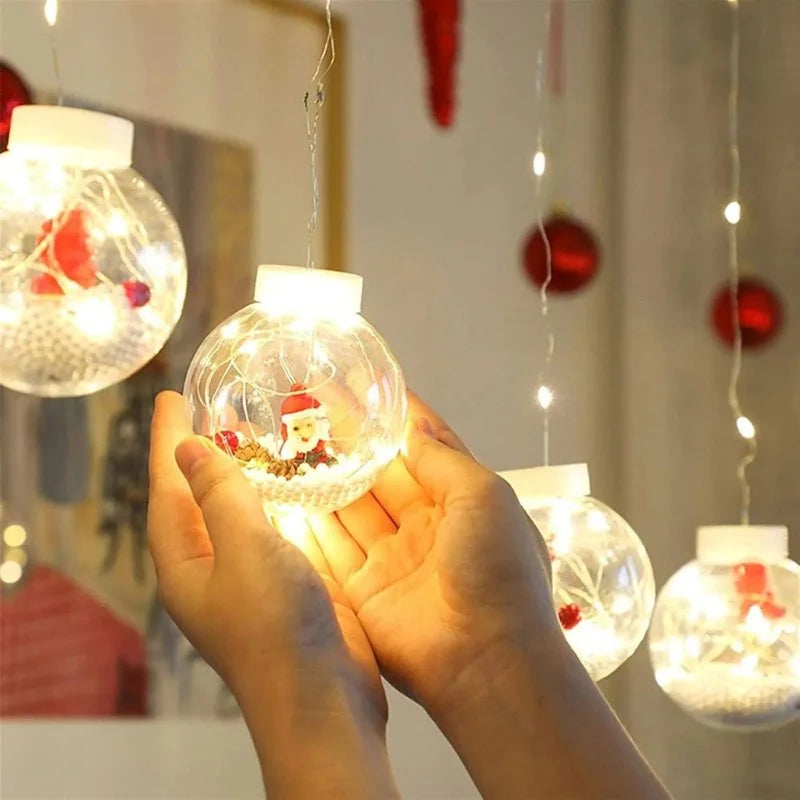 Cordão de Luzes Led Decorativas para Natal com Bolinhas Festivas Lavielle
