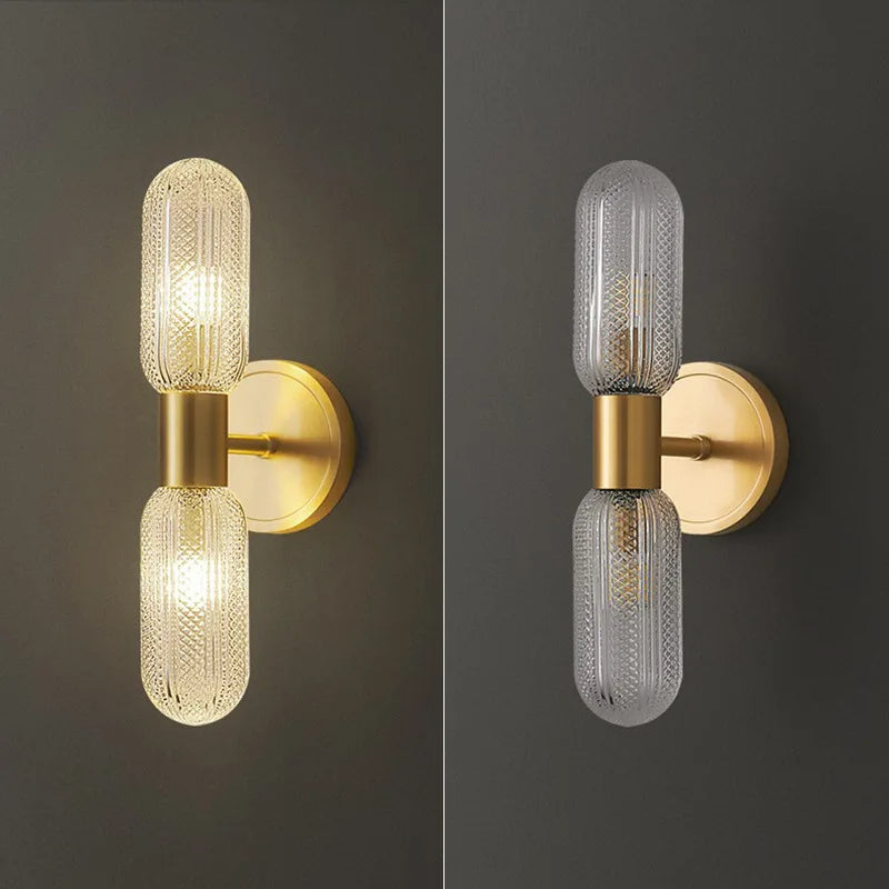 Arandela Dourada de Parede Interna Retro Elegance