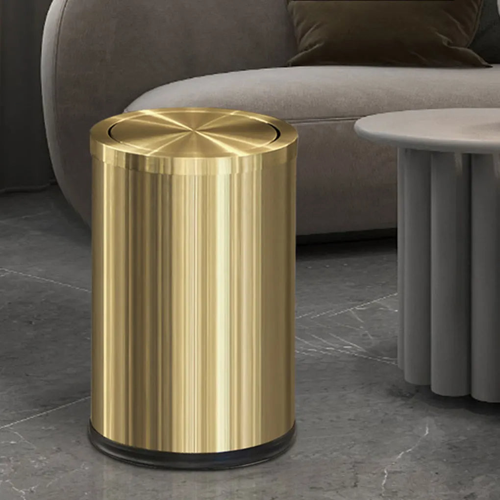 Lixeira Moderna Aço Inoxidável 9 Litros Dourado