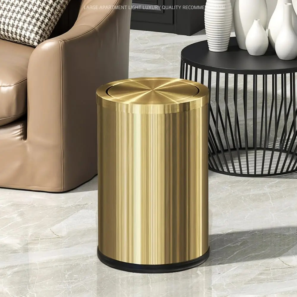 Lixeira Moderna Aço Inoxidável 9 Litros Dourado