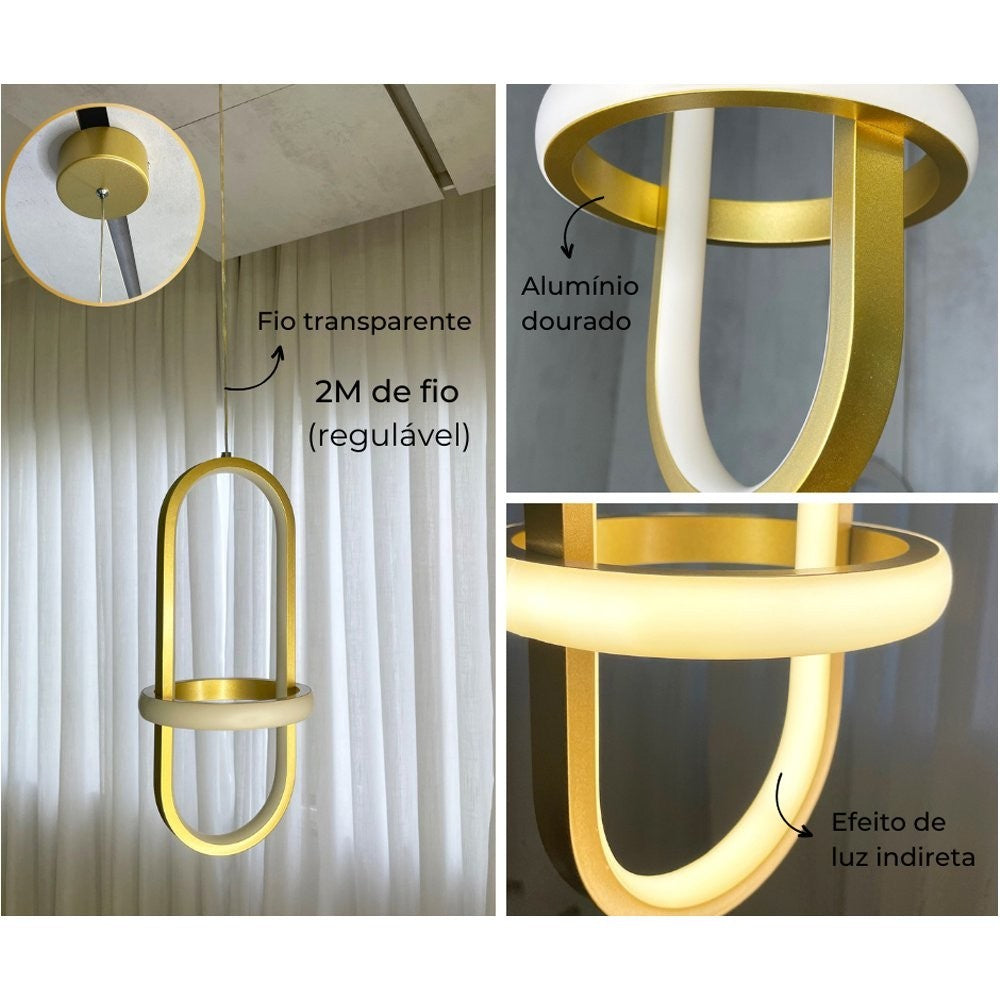 Luminária Pendente Nórdico Contemporâneo