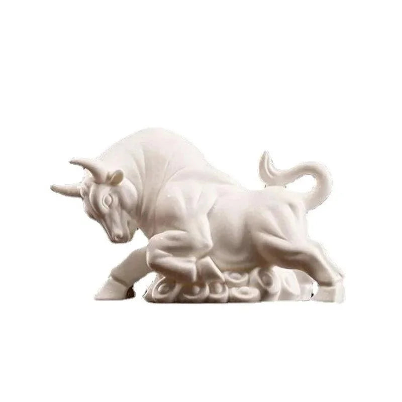 Estatueta de Touro Dourado Decorativa Simbolo de Riqueza para Sala Lavielle