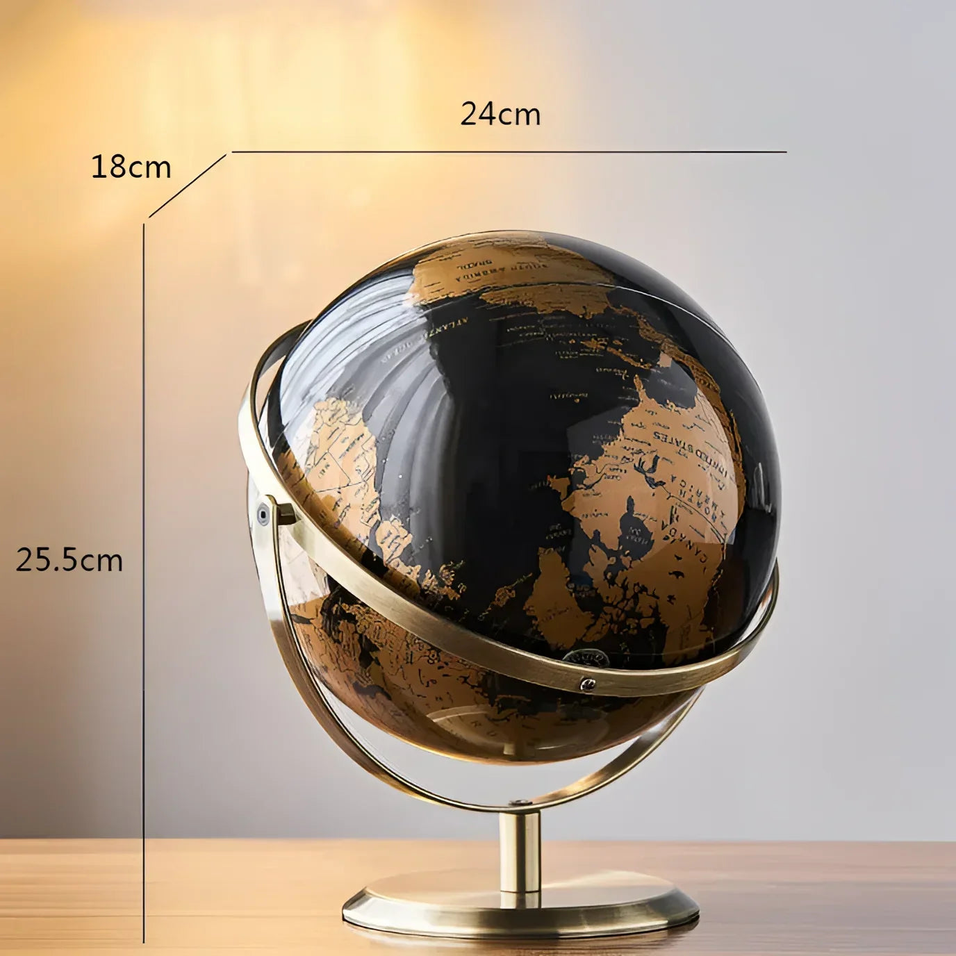 Globo Terrestre Decorativo com Mapa Mundi para Escritório e Estudo Lavielle