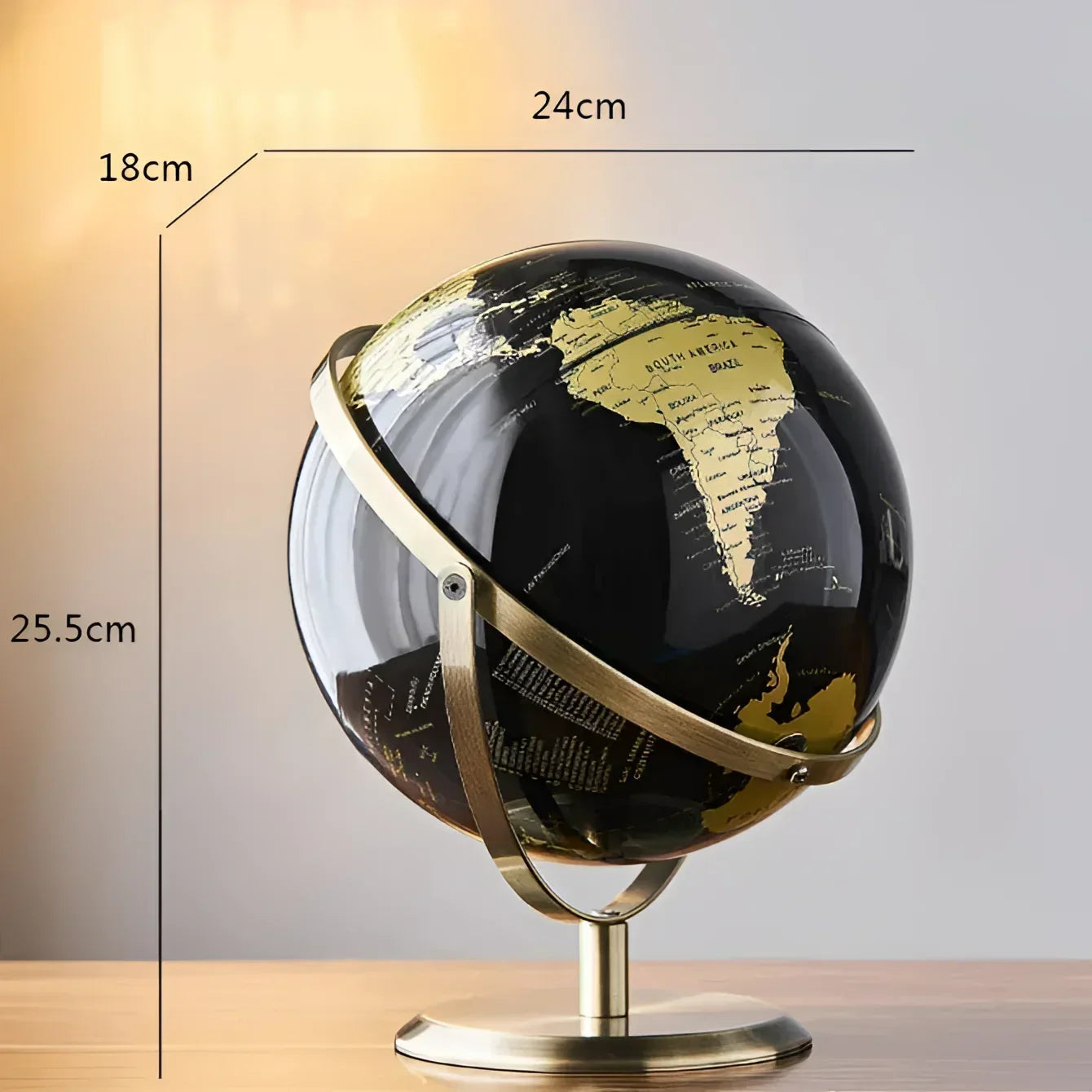 Globo Terrestre Decorativo com Mapa Mundi para Escritório e Estudo Lavielle