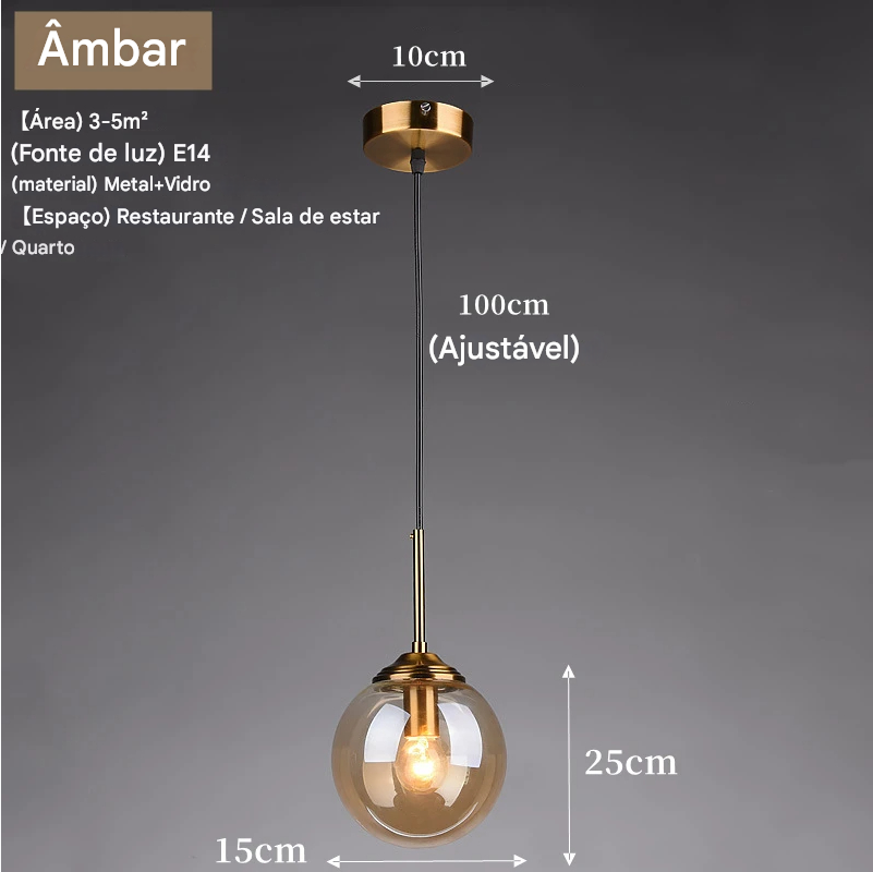 Pendente Luminária De Teto Minimalista Led