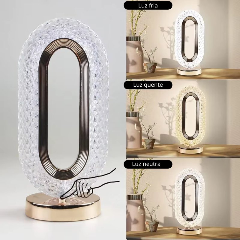Luminária de Mesa Decorativa Oval