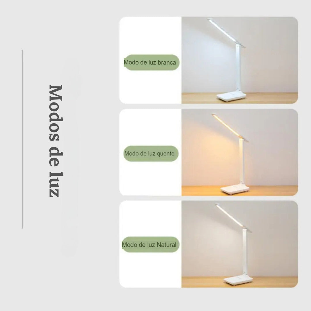 Luminária de Mesa LED - Proteção dos Olhos