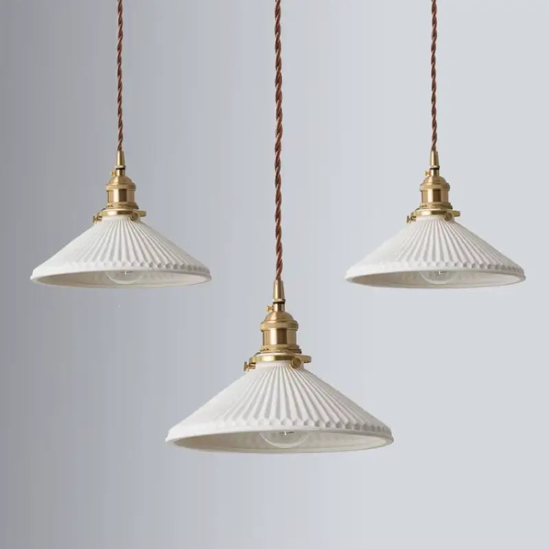 Luminária de Teto Retrô em Cerâmica Premium