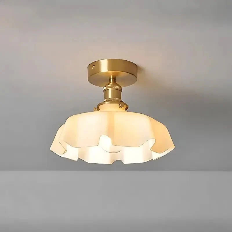 Luminária de Teto Sobrepor Retrô em Vidro