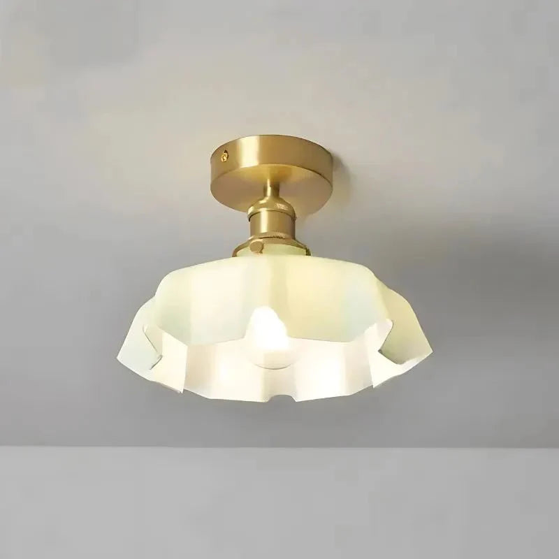 Luminária de Teto Sobrepor Retrô em Vidro