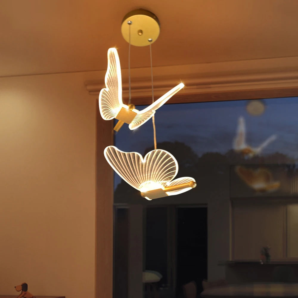 Luminária Pendente Borboleta Crystal Light