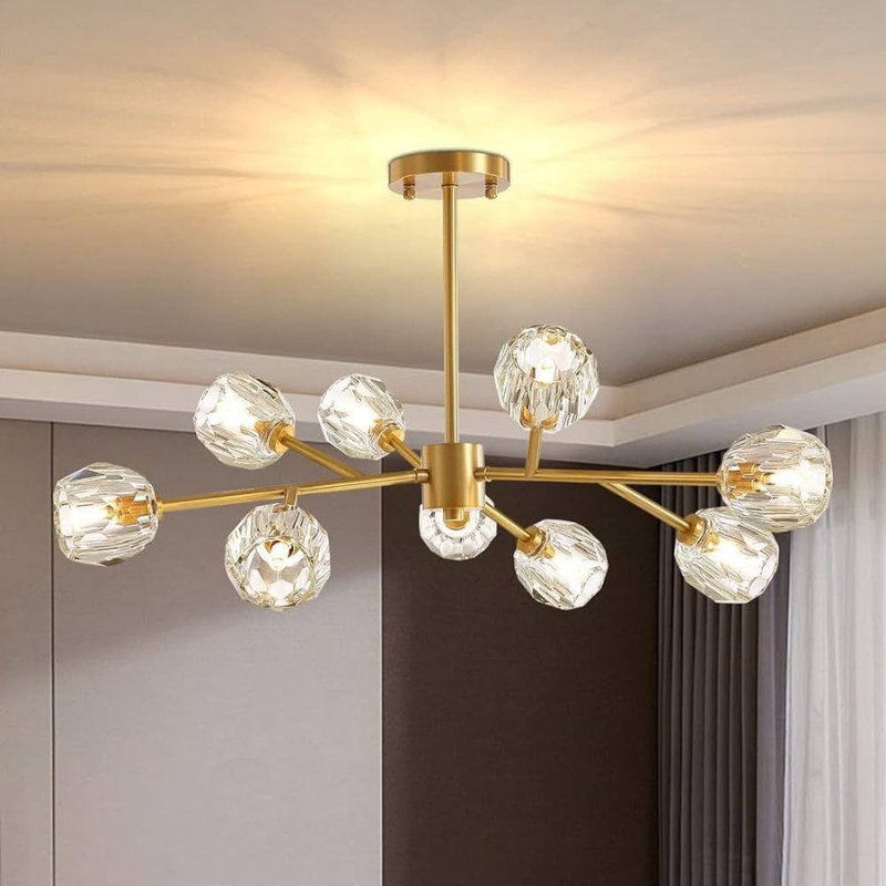 Lustre para Sala de Jantar Moderno em Cristal