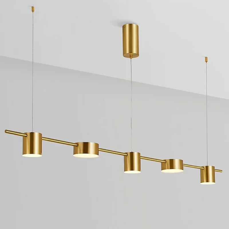 Lustre Para Sala de Jantar Moderno Montreal Dourado