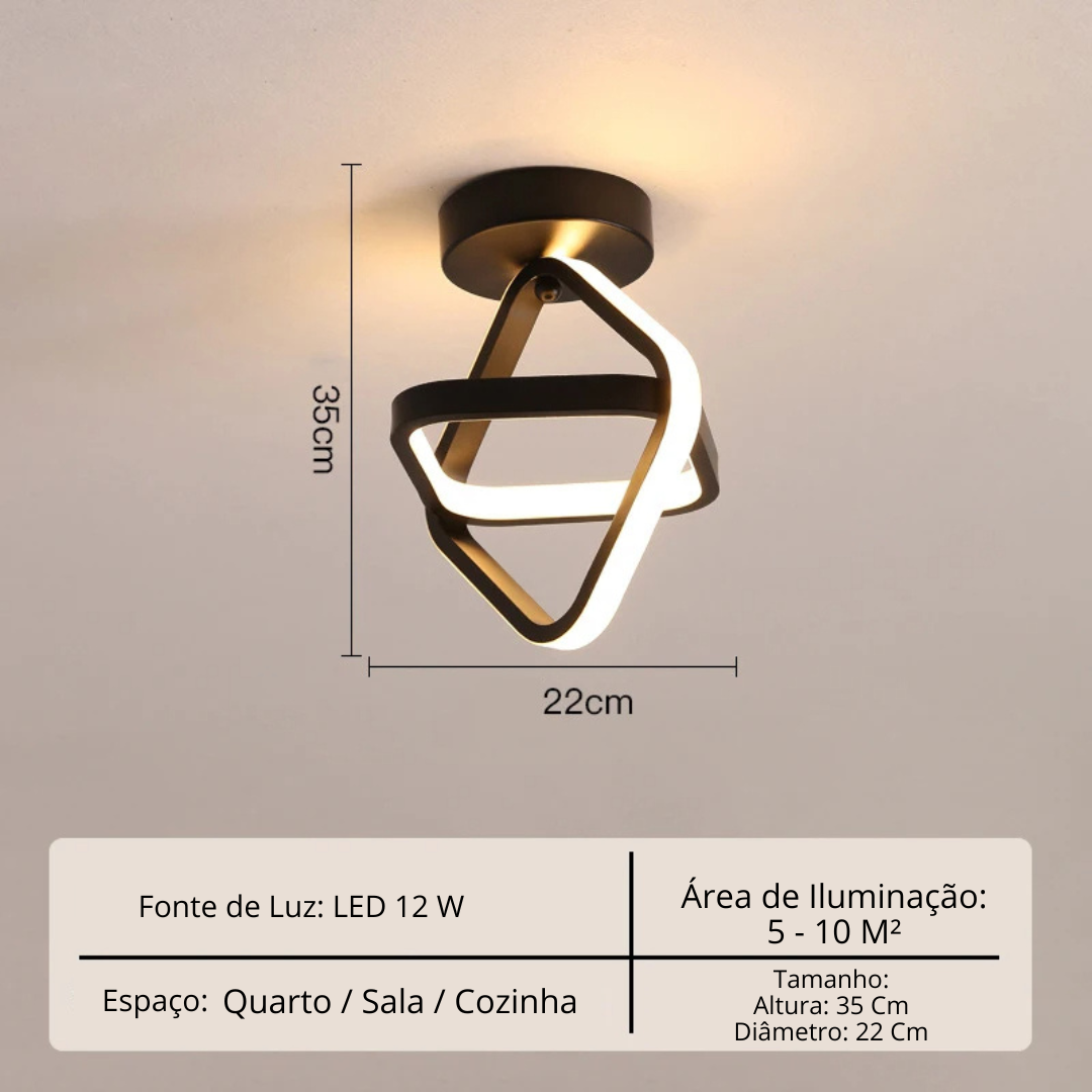 Lustre Para Sala Moderno em LED