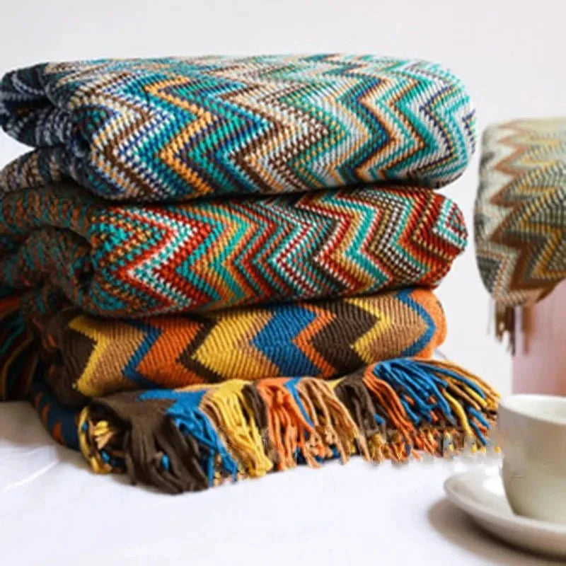 Manta Para Sofá Moderna Tricot