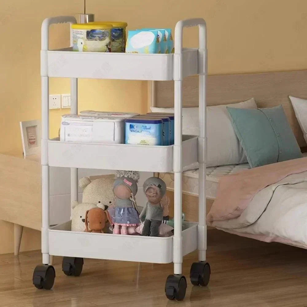 Organizador de Cozinha com Rodas Multiuso Preto ou Branco para Casa Lavielle