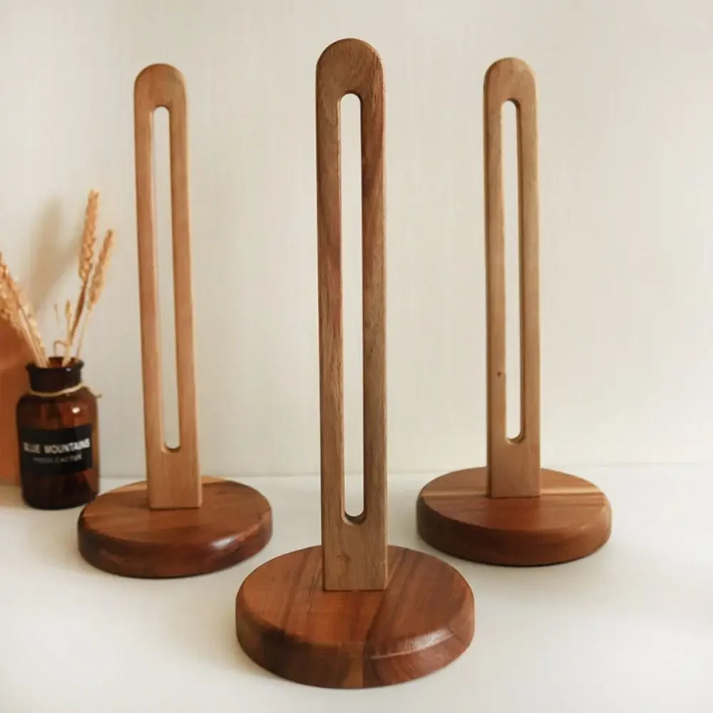 Porta Papel Toalha de Madeira com Base Antiderrapante e Impermeável Lavielle