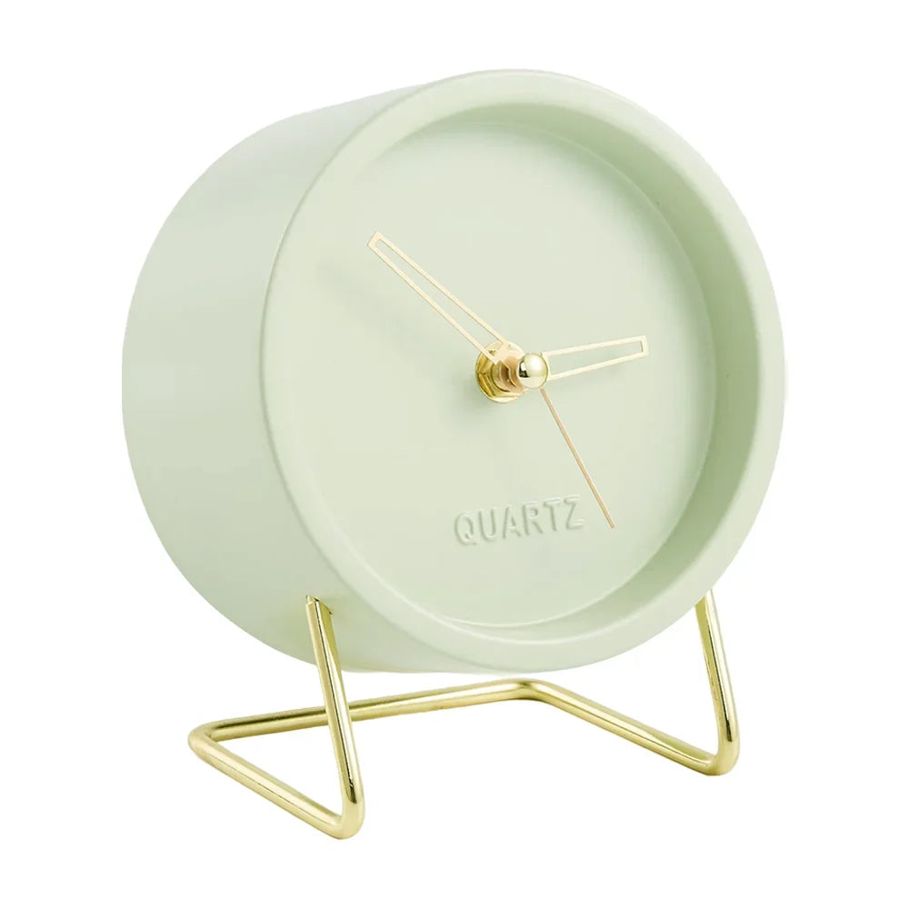 Relógio de Mesa Metálico Estilo Nórdico para Escritório e Quarto Lavielle