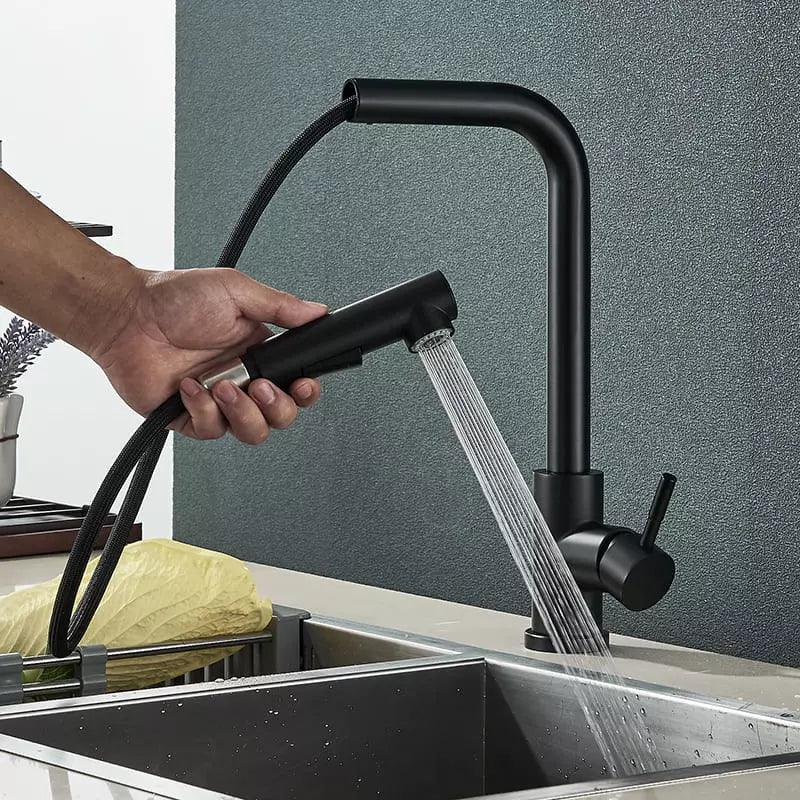 Torneira Gourmet para Cozinha Retrátil 360º Monocomando Pulverizador Dupla Misturador