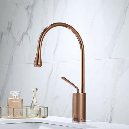 Torneira Para Banheiro Monocomando Misturador Lucca Dourado