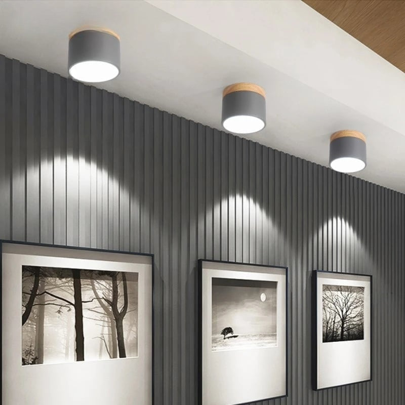 Luminária de Teto Plafon Led Cinza