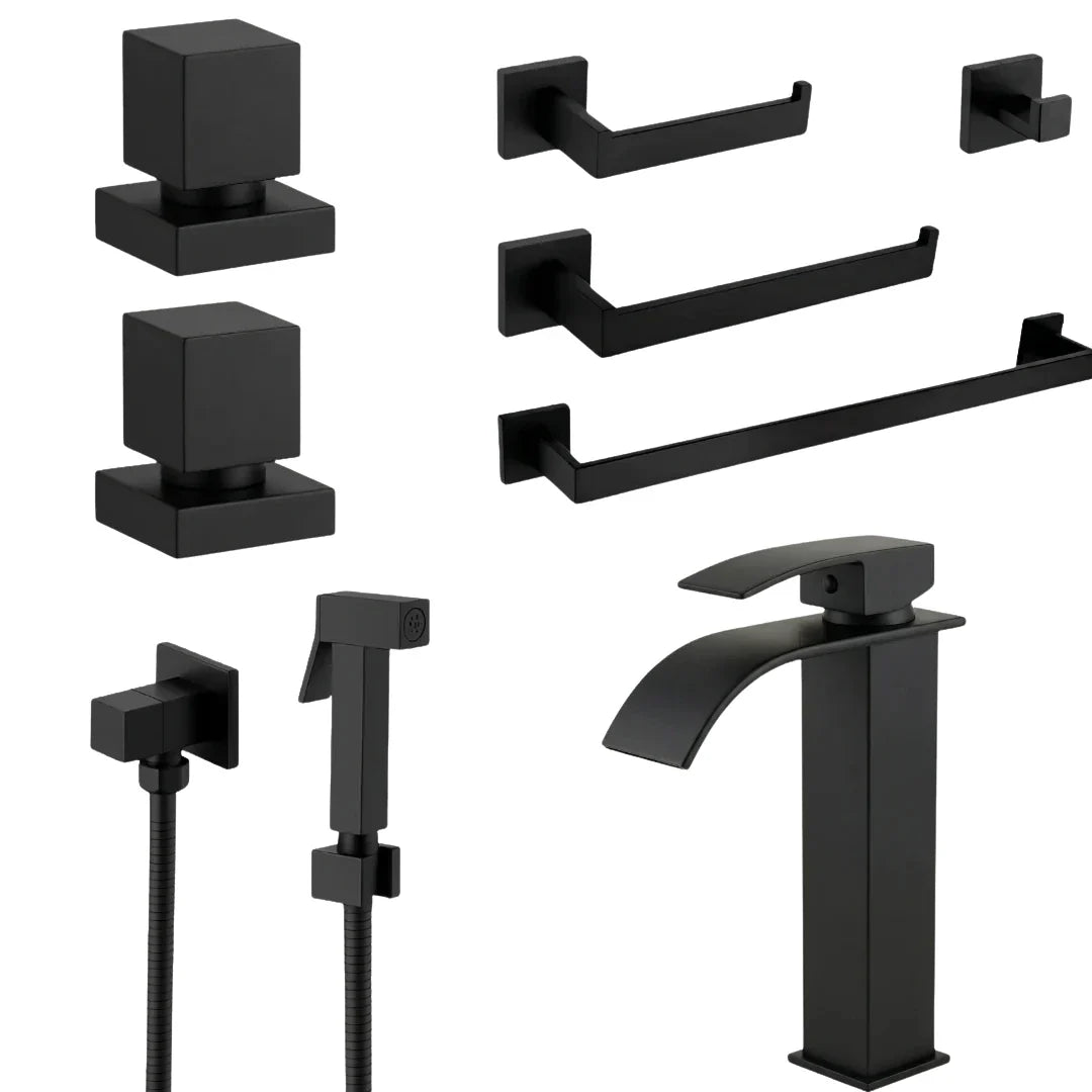 Kit Banheiro Royal 8 Peças em Inox 304
