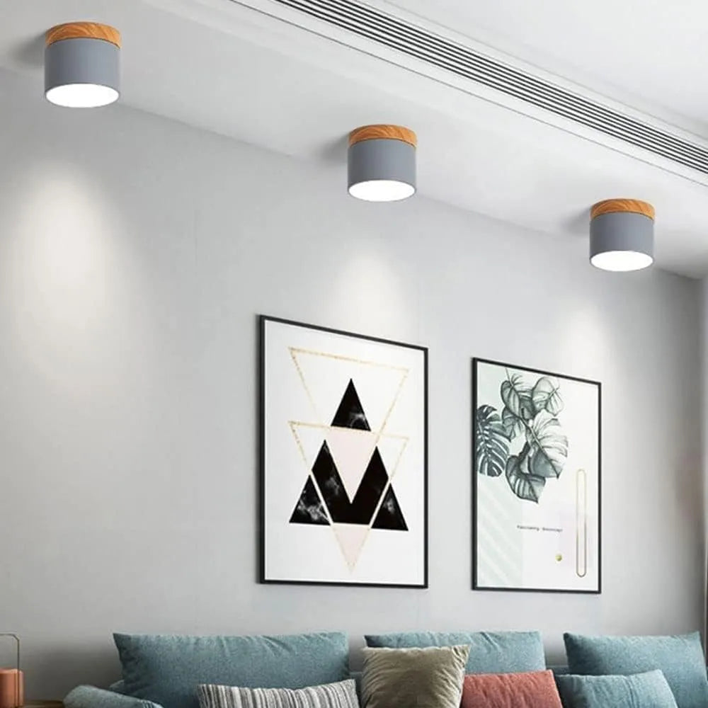 Luminária de Teto Plafon Led Cinza
