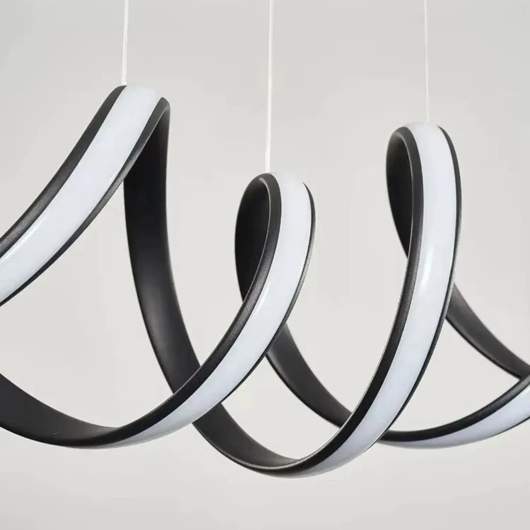 Lustre Pendente de Linear Ondas Minimalista
