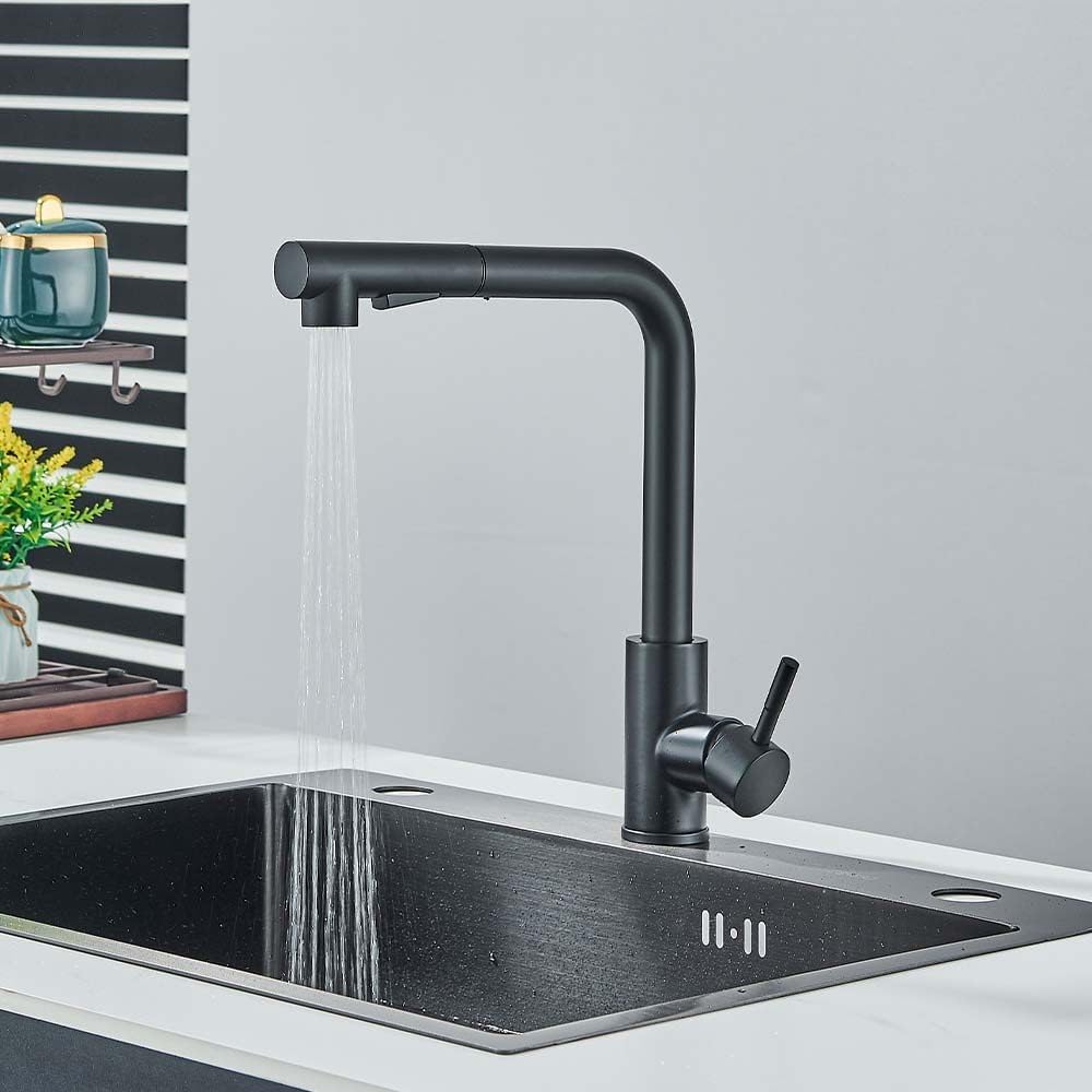 Torneira Gourmet para Cozinha Retrátil 360º Monocomando Pulverizador Dupla Misturador