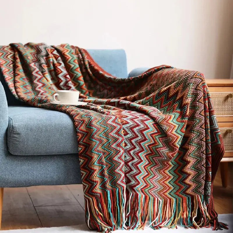 Manta Para Sofá Moderna Tricot