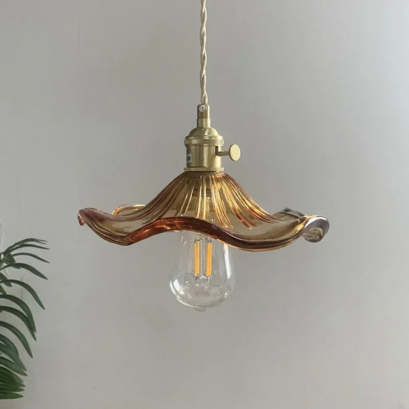 Luminária de teto Pendente LED Nórdica em Vidro Colorido