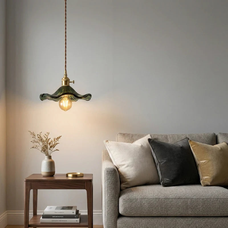 Luminária de teto Pendente LED Nórdica em Vidro Colorido