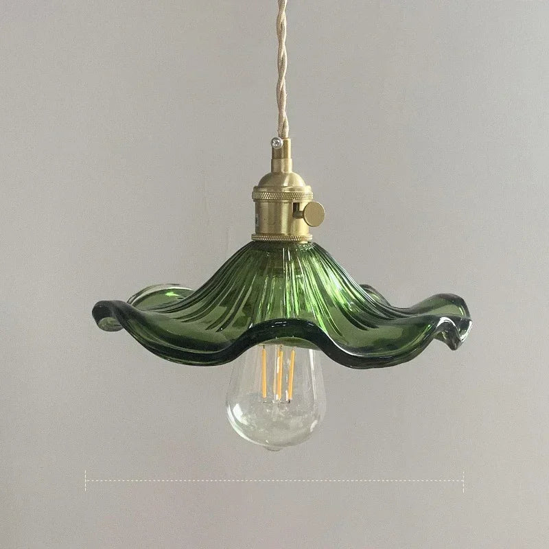 Luminária de teto Pendente LED Nórdica em Vidro Colorido