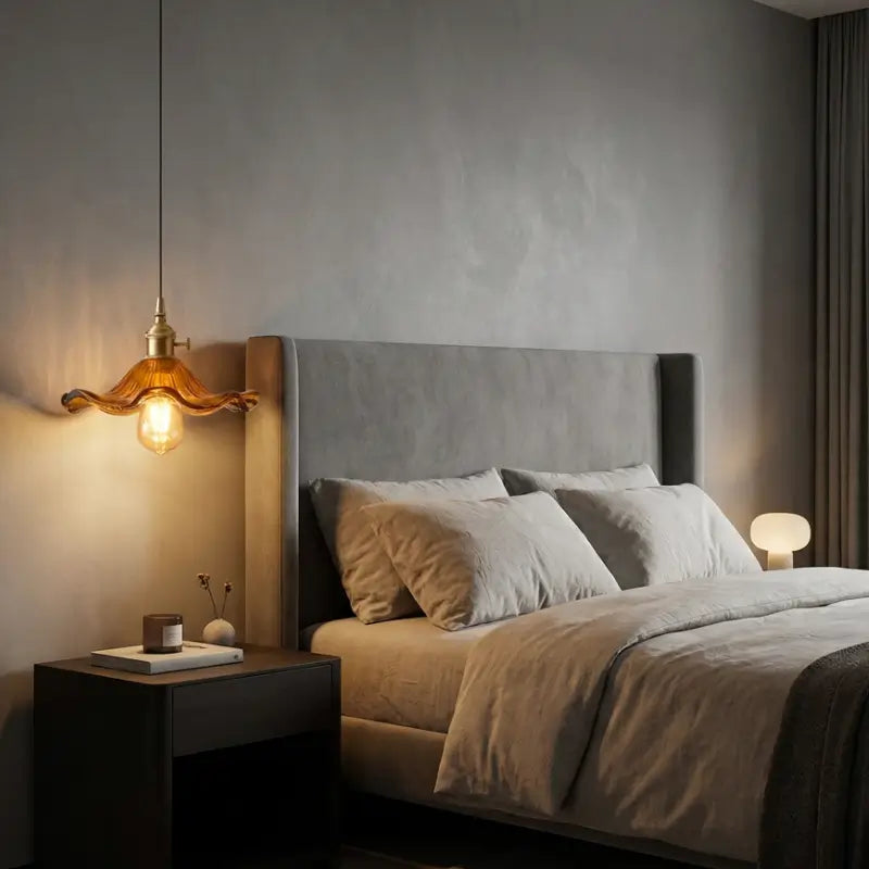 Luminária de teto Pendente LED Nórdica em Vidro Colorido
