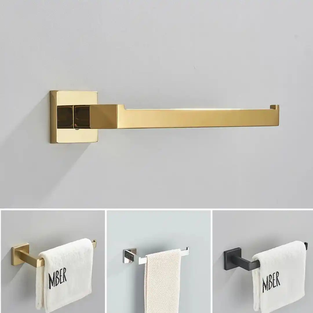 Porta Toalha Rosto Para Banheiro 26cm Quadrado Inox