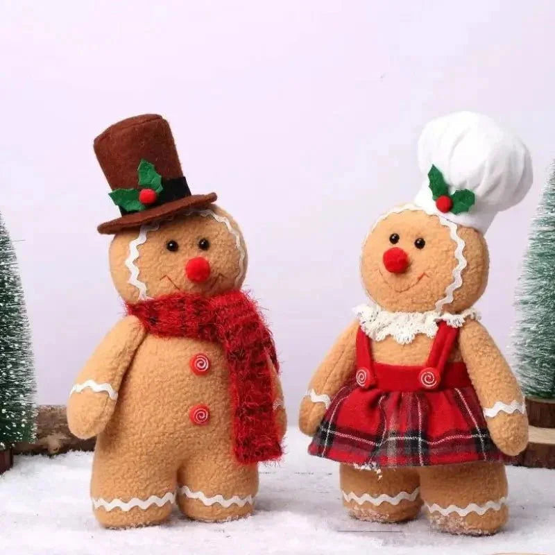 Boneco de Pelúcia Biscoito Natalino para Decoração Festiva Infantil Lavielle